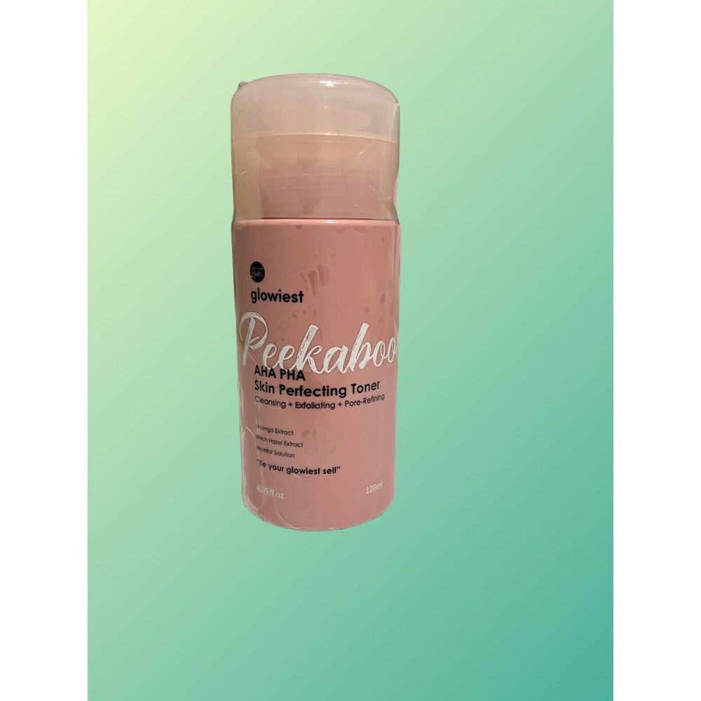 Glowiest Peekaboo Skin Perfecting Toner AHA PHA Micellar Witch Moringa 4.05 Floz